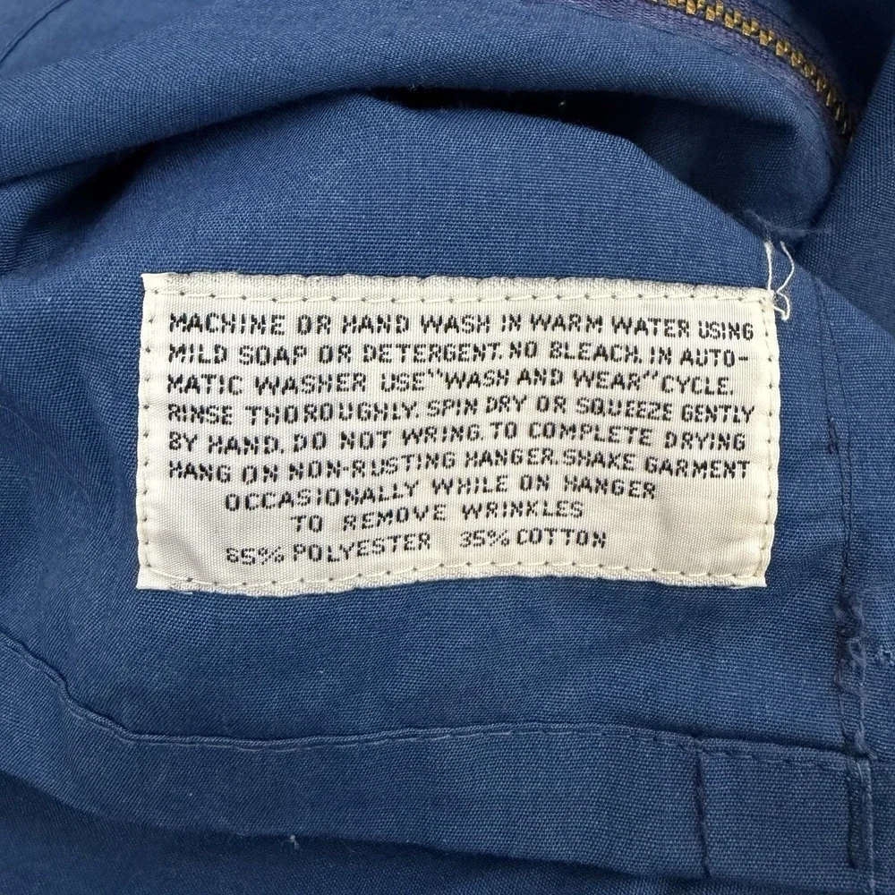 Vintage 80s 90s Derby Of San Francisco Full Zip Thin Jacket Mens Sz L Blue Retro